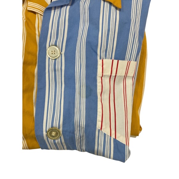 Vint Weldon Mens Pajama Set Striped Button Up Top Pants Sleepwear Loungewear - Picture 5 of 5